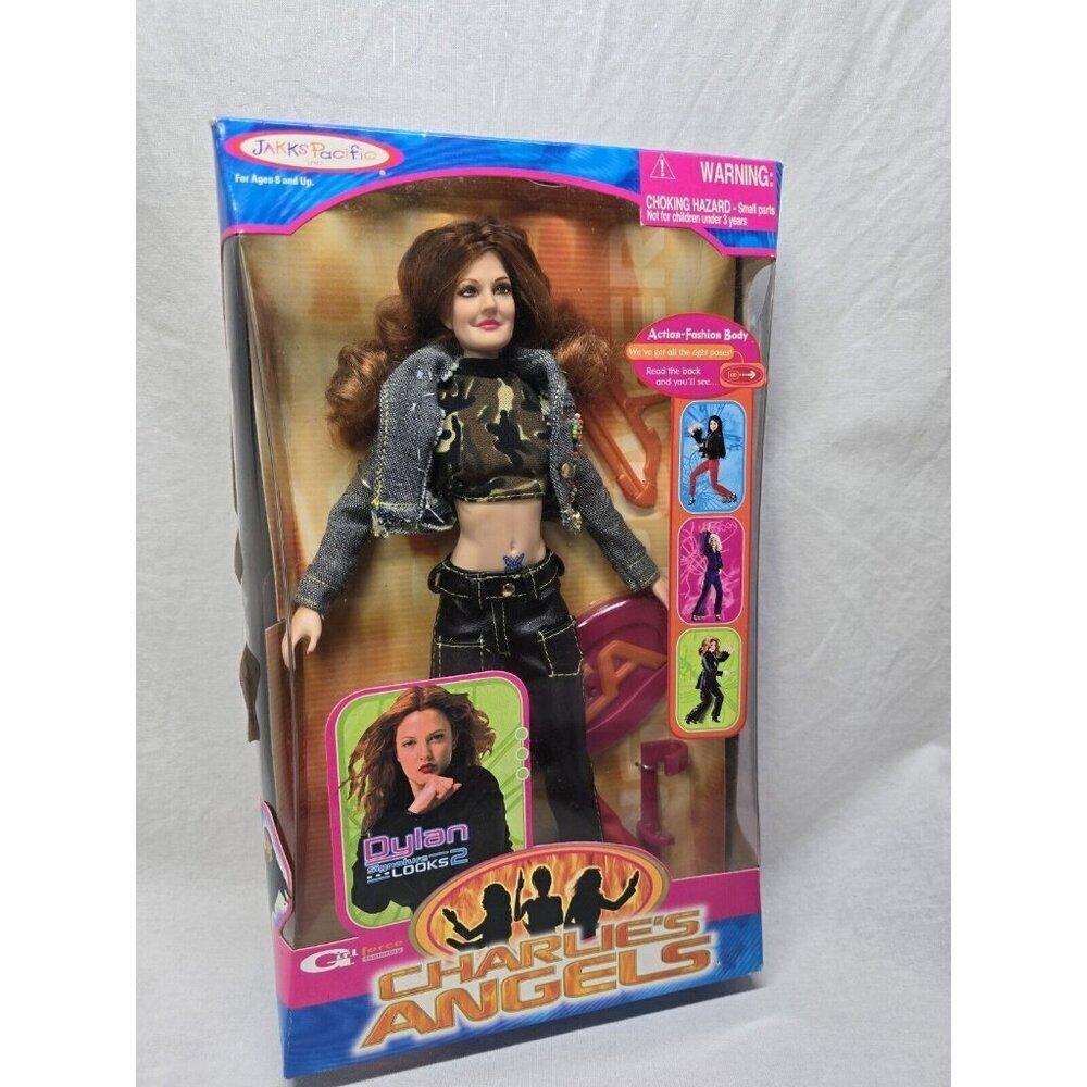 2000 Jakks Pacific Charlie’s Angels Dylan Signature Looks 2 Doll G.I.R.L. New